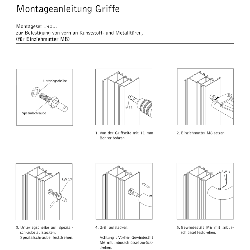 Montageset 90° steunen 190..